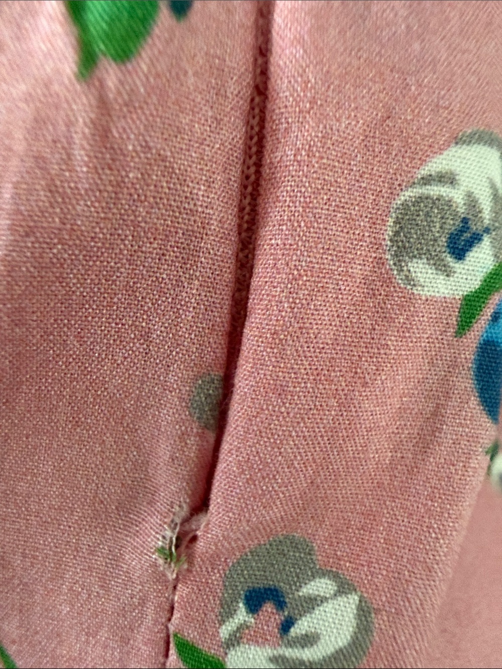 Batsheva Collarless Prairie Mini Dress Pink Lily Floral Cotton Puff Sleeve 18 - Picture 16 of 16